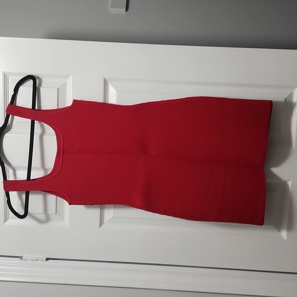 NWOT ARITZIA Babaton  "Mattia" Knit Bodycon Red Dress. Size: XS. - Picture 4 of 5
